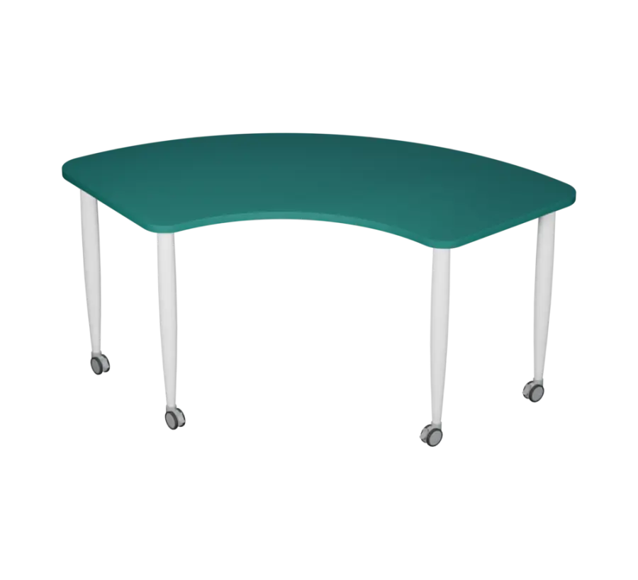 PLAYFORM 228 K modulární hravé stoly, mobilní, výška 750 mm, kovová podnož bílá, deska 25 mm, jezern